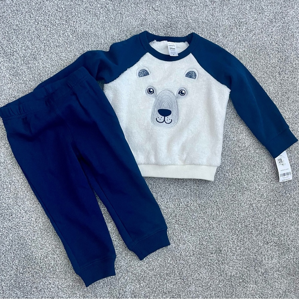NWT Carters 24m 2 Piece Sweater & Pants Set